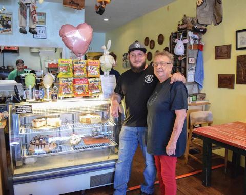 Eve Sanchez is shown with her son, Marc Clevenger, who helps run the restaurant on East Third Street. File photo