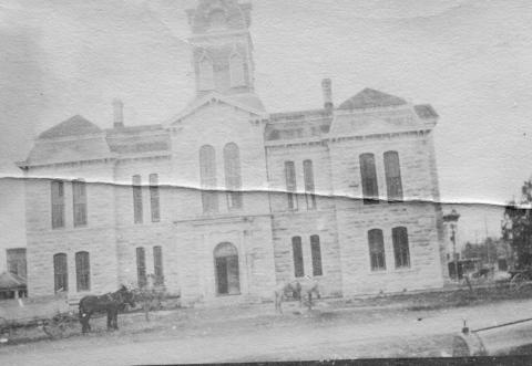 This historical photo offers an early-day look at the Lampasas County Courthouse after the design by W.C. Dodson was completed. COURTESY PHOTO