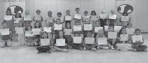 First-grade citizenship award winners. courtesy photo | Hanna Springs elementary