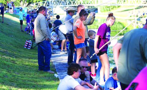 HUNTER KING | DISPATCH RECORD Young anglers from all over town gathered at W.M. Brook Park on Wednesday morning for the yearly Spring Ho Kiddie Fishing Derby. Results from the event will be available in an upcoming edition.
