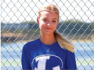 Name: Charlotte Carmack Class: Senior Sport: Tennis Favorite Movie: The Maze Runner Favorite Midnight Snack: Pineapple Favorite Social Media: TikTok Main Goal This Season: Improving Myself and Hitting Harder
