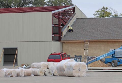 Construction began in October at the site of a new Family Life Center for the First Street Church of Christ. joycesarah mccabe | dispatch record