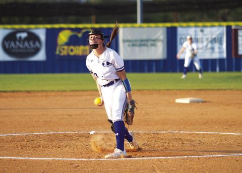 Brooklyn Farmer was dominant against the Lady Ducks on Tuesday night. HUNTER KING | DISPATCH RECORD