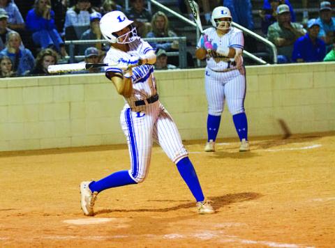 HUNTER KING | DISPATCH RECORD Madison Magilke begins the swing that resulted in the walkoff grand slam last Thursday night.