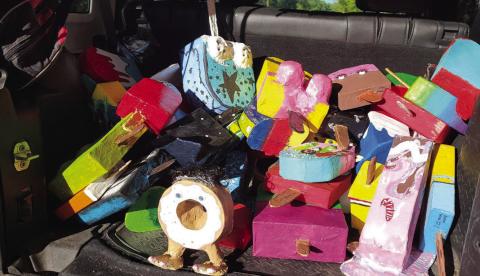 LAFTA has distributed over 70 popsicles developed by sixth-grade Lampasas Middle School art students to 25 different businesses. Here is a glance at some of the popsicles that can be found around town. The city-wide art installation serves as a precursor to Saturday’s Arts in the Park for Kids. COURTESY PHOT0