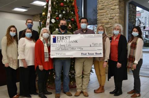 First Texas Bank donates to local Young Life