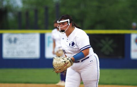 HUNTER KING | DISPATCH RECORD Amari Munoz steps into defensive position against China Spring in the playoffs.