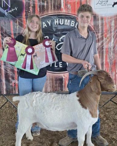 Raising goats has helped build Mason Luna’s work ethic, although he plans to enter a different field after high school graduation. COURTESY PHOTO