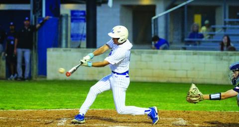 HUNTER KING | DISPATCH RECORD Tripp Stinnett went 3-4 at the plate against Marble Falls last Thursday.