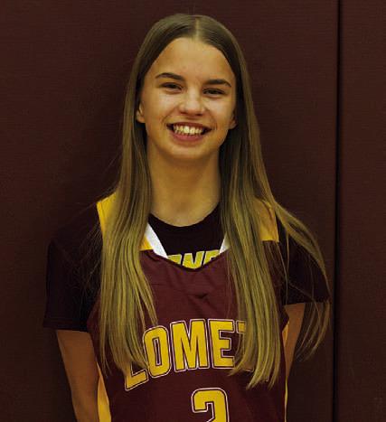 Name: Abigail Tower Class: Freshman Sport: Basketball, Volleyball, Track and Tennis Favorite Movie: Shrek Favorite Midnight Snack: Nerd Clusters Favorite Social Media: TikTok Main Goal This Season: To make the playoffs