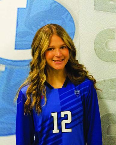Name: Ever Richardson Class: Freshman Sport: Soccer, Volleyball and Track Favorite Teacher or Coach: Coach Burnside Favorite Place in Lampasas: Pickleball Courts One Person You Look Up To: Jesus Main Goal This Season: Stay confident