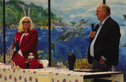 District clerk candidates Dee Ann Crawford and Jerry Harrison describe their goals for the position and highlight their experience in dealing with the public, managing staff and keeping accurate records. ERICK MITCHELL | DISPATCH RECORD