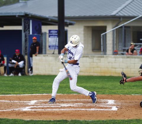 Tripp Stinnett picked up two hits against the Eagles as he continues to swing a hot bat this season. HUNTER KING | DISPATCH RECORD