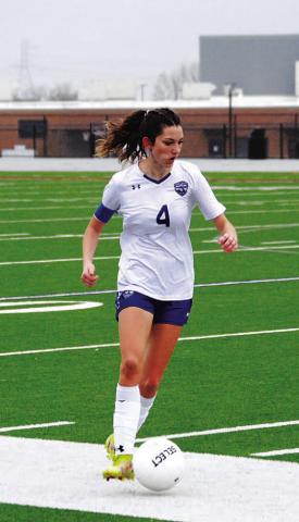 Nyla Long dribbles down the right wing against Chaparral. HUNTER KING | DISPATCH RECORD