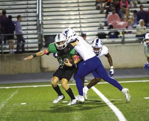 Brady Renfrew will look to make more tackles for loss tonight against Stephenville. HUNTER KING | DISPATCH RECORD