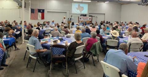 Above, a record crowd of 208 participated at the annual Lampasas County Farm Bureau Convention on Oct. 8. COURTESY PHOTO