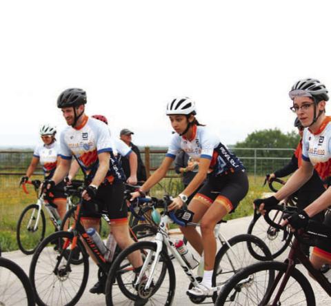 FILE PHOTO Riders in last year’s trip take off from the Stoneledge Winery in Lometa.