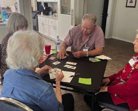 Bridge players, clockwise from bottom left, Debra Hull, Christine Vann, Tom Casbeer and Barbara Hampton were among those who gathered for Community Bridge. The next play date is May 11. COURTESY PHOT0