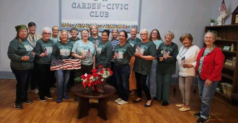 L-M Garden and Civic Club members pose for a group photo at their February gathering. COURTESY PHOTO