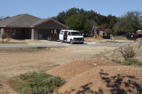 Construction continues off Brown Street in east Lampasas, where Brodie Estates has seven lots of its 22 planned sites either under construction or completed. ERICK MITCHELL | DISPATCH RECORD