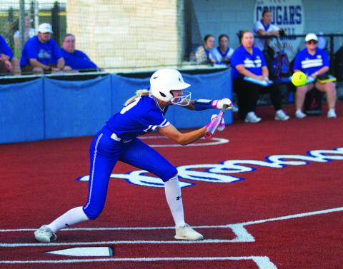 Allie Fry has been a consistent on-base threat at the top of the Lampasas lineup. HUNTER KING | DISPATCH RECORD