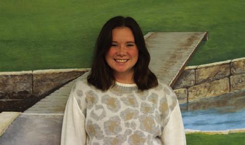 Name: Jennifer Greiner Class: Senior Sport: Golf Favorite Movie: 10 Things I Hate About You Favorite Midnight Snack: Ice Cream Favorite Social Media: TikTok Main Goal This Season: To get first at state