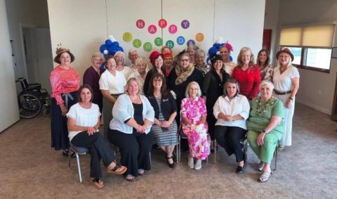 Members of The ’36 Club gathered at the First Presbyterian Church Fellowship Hall to commemorate the 90th anniversary of the club’s founding. SHANNA SIBBERSON | COURTESY PHOTO
