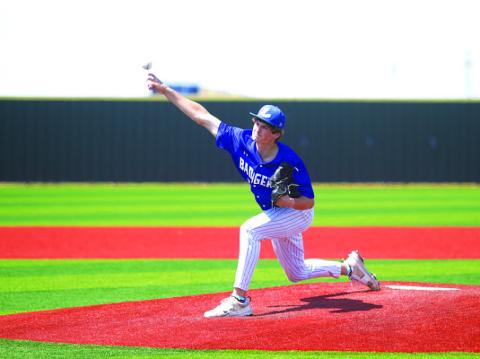 HUNTER KING | DISPATCH RECORD Calum Mitchell pitched well in relief twice against China Spring last weekend.