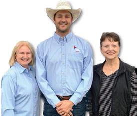 New officers for Lampasas County Farm Bureau are, from left, Janet Machen, vice president; Heston McBride, president; and Patsy Stoneham, secretary. courtesy photo