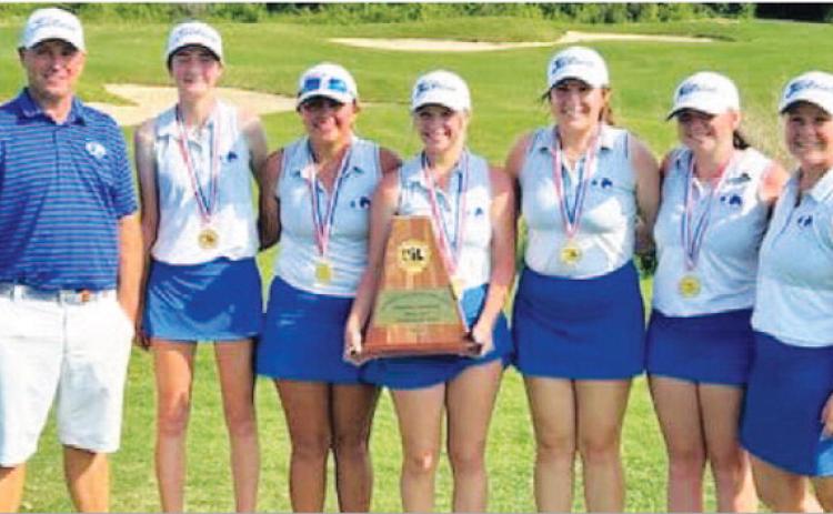 These girls will tee it up on Monday and Tuesday at Legends Golf Club in Kingsland for the state golf tournament. FILE PHOTO