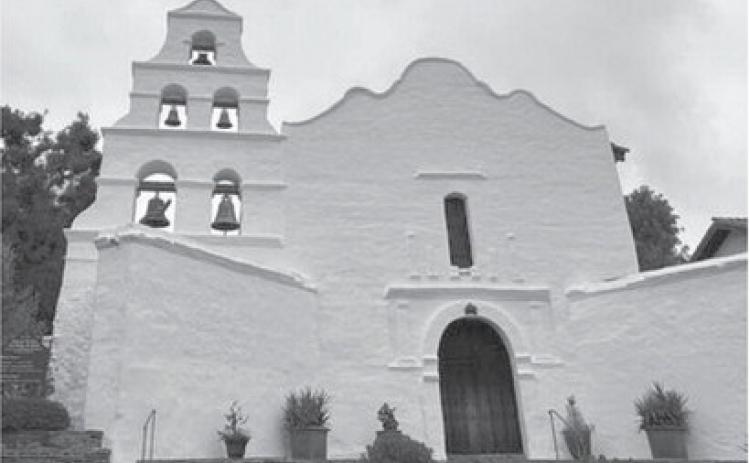 Mission San Diego de Alcala in San Diego, California, served as the design model for St. Christopher’s in Lampasas. photo from internet sources