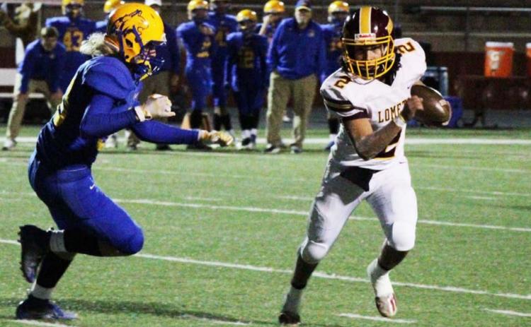 Tim Juarez runs past a Medina defender as the Hornets won their first playoff game since 2011. JESSICA MALDONADO | DISPATCH RECORD