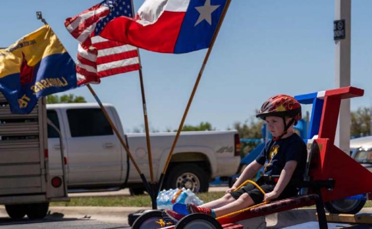 Spencer Tice, Pack 100 Lions Den, was the youngest of all the racers in their Downhill Derby at Hanna Springs Elementary. JEROMIAH LIZAMA | DISPATCH RECORD