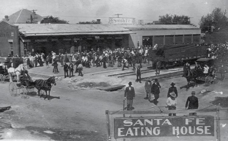 The Santa Fe Railroad built this depot in 1902. Although a Texas Historical Marker honoring the city’s mule-drawn streetcar resides here, the streetcar did not make stops at this location. COURTESY PHOTO | MARKWARD FAMILY