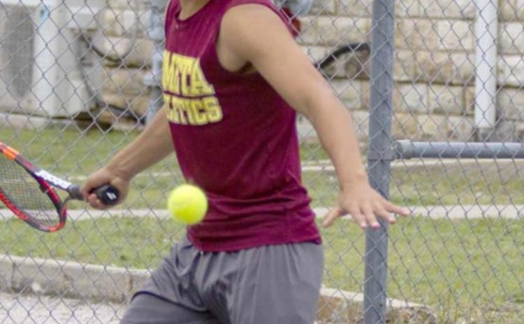 Francisco Jaimes returns a volley in practice. COURTESY PHOTO