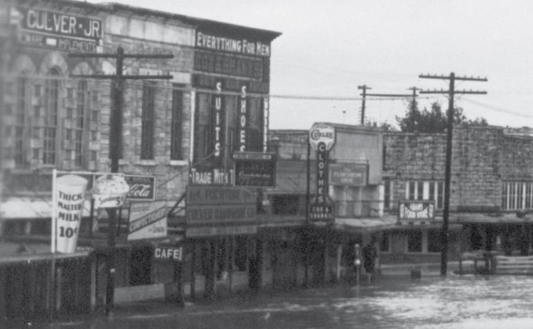 Buildings around downtown square served as courthouse sites prior to 1884