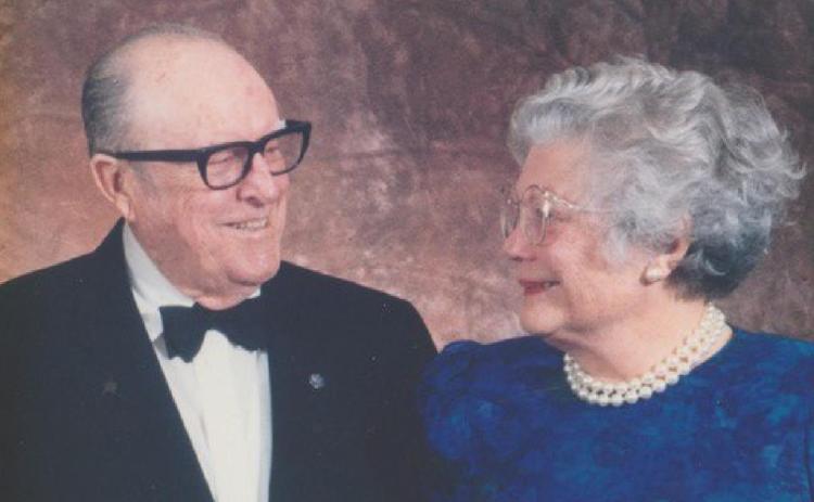 The late Henry V. Campbell Jr. and his wife, Amy Weichsel Campbell, were the inspiration behind the “Echoes” piece to be unveiled at the Feb. 26 dedication of the Library Park. The Campbells’ daughter, Amy Campbell Cole, remains a Lampasas resident. FILE PHOTO