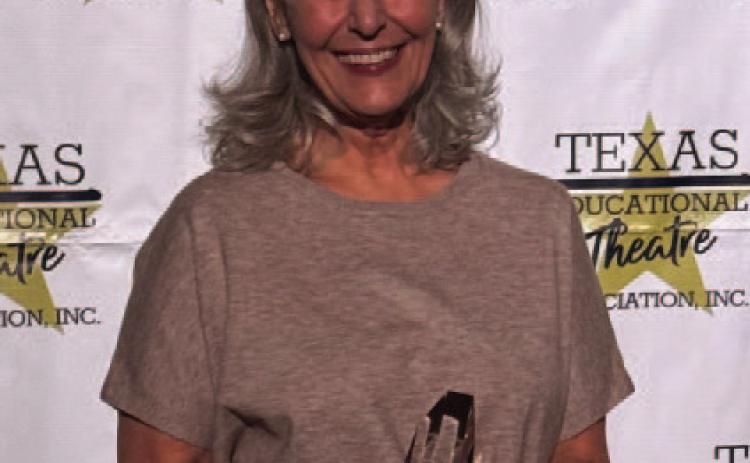 Lampasas High School theater director Greta Peterson received the Founder’s Award from the Texas Educational Theatre Association. COURTESY PHOTO