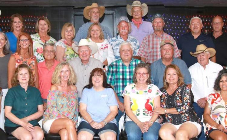 Celebrating their class reunion