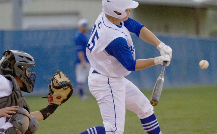 Keagan Richardson, shown batting in a previous game, had a season-high three RBIs on Friday. JEFF LOWE | DISPATCH RECORD