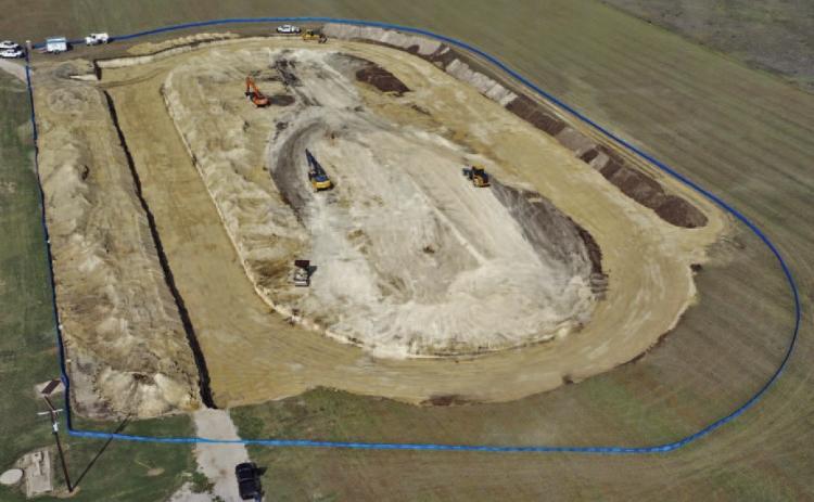 Lometa’s track, which broke ground in September, has made progress and is expected to be complete before track season begins. COURTESY PHOTO