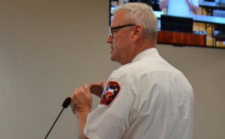 Fire Chief Jeff Smith regularly updates the Lampasas City Council on COVID-19 statistics. FILE PHOTO