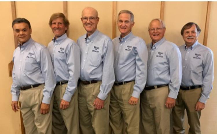 Hims of Praise men’s chorus members are, from left to right, Bill Yick, Zane Lancaster, Trent Lancaster, Jim Rutland, Bryon Alexander and Clark Corbin. Courtesy photo