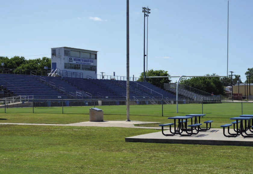 ERICK MITCHELL | DISPATCH RECORD The 2026-2027 school district budget will need to include some money for repairs at Badger Field, which Superintendent Dr. Chane Rascoe said may make it tough to provide across-theboard pay raises for staff. Currently a deficit of close to $1.1 million is projected for the next fiscal year.
