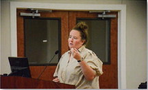 ANA SOFIA MEYER | DISPATCH RECORD Recreation specialist Bailey Carter proposes marketing campaign to drive event bookings for newly refurbished Hostess House.