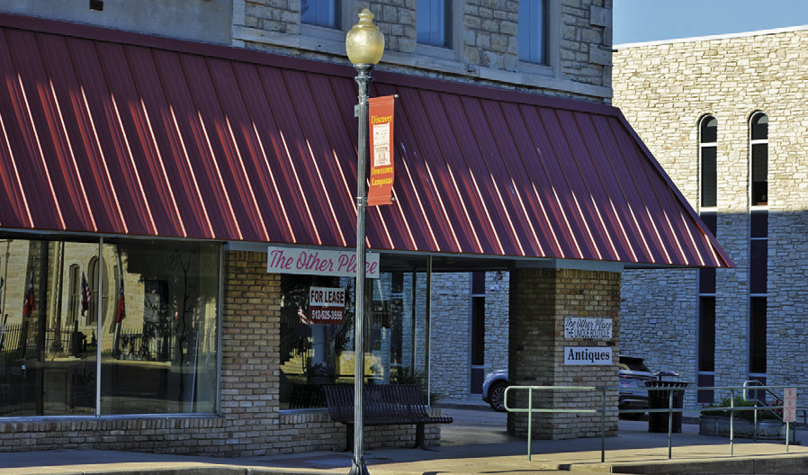 Many empty buildings currently line East 3rd Street along the downtown square, including the historic structure owned by Todd and Nona Jane Briggs at 415 E. 3rd St. Revitalizing the downtown’s business district ranked at the top of Forward Lampasas’ recent survey. ERICK MITCHELL | DISPATCH RECORD