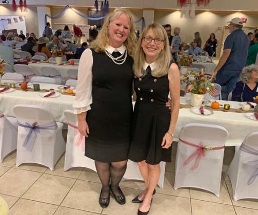 Head of Schools April Dwamena, at left, and Julie Williams, Providence Christian Academy board president, were pleased with the turnout for the school’s first fundraiser banquet. courtesy photo