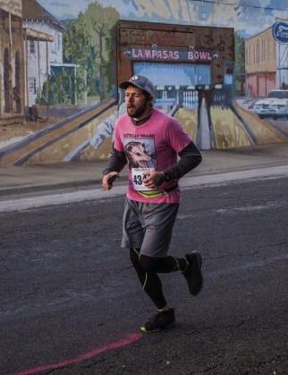 Steve Barlet runs the Lampasas Run Club Veterans Day 5K. He has organized a charity event on Dec. 24 to benefit families displaced by a recent fire. COURTESY PHOTO