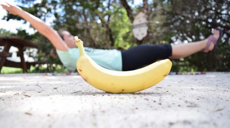 Holding the “Banana” -- or hollow hold -- position is a great way to build core strength. ALEXANDRIA RANDOLPH MURRELL | COURTESY PHOTO