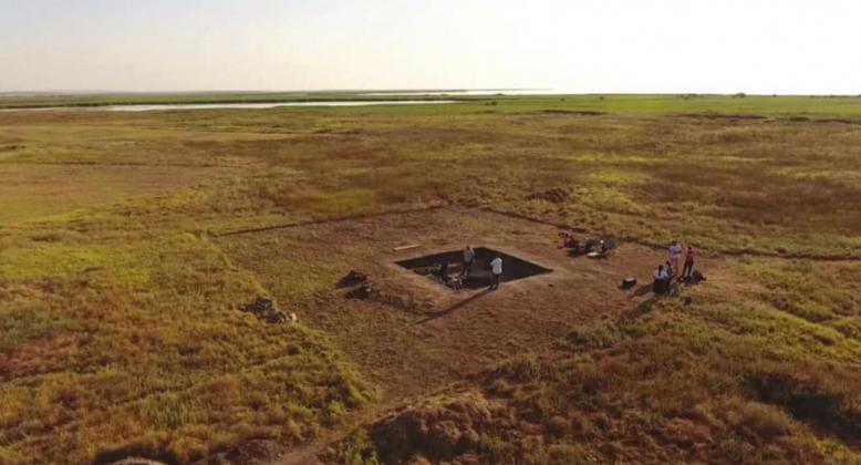 Lampasas native Sterling Wright digs during the summers at an archeological site in Romania. Pictured is an aerial view of the site, located near the Black Sea coast. COURTESY PHOTO